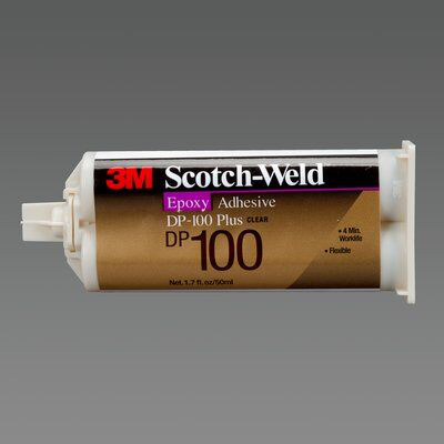 3M™ Scotch-Weld™ DP100超透明型环氧胶粘剂，1.69盎司，每箱12支，需胶枪